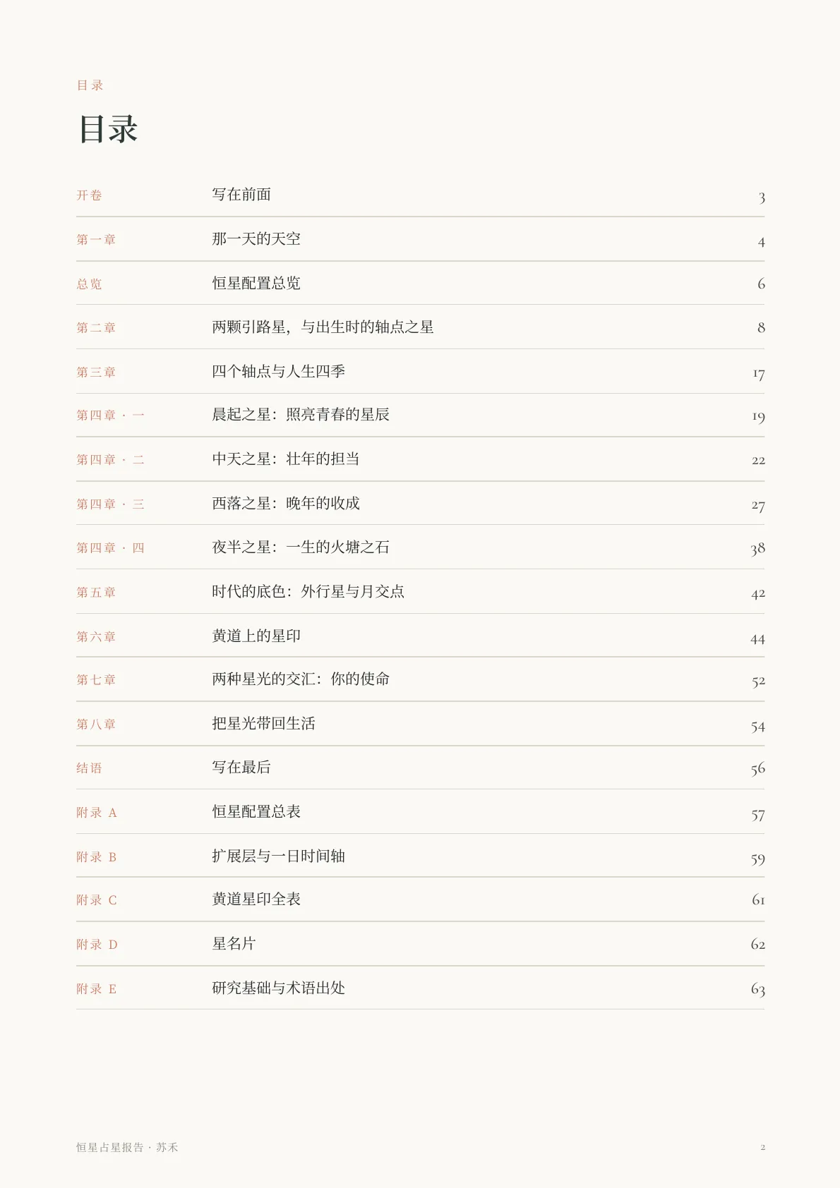 恒星占星报告样稿第 2 页